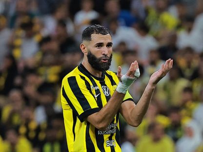 كريم بنزيما قائد الاتحاد في مباراة الكلاسيكو أمام النصر بالدوري السعودي - 26 سبتمبر 2025 - Reuters