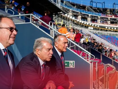 رئيس برشلونة جوان لابورتا في ملعب "كامب نو" - 7 نوفمبر 2025 - fcbarcelona.es