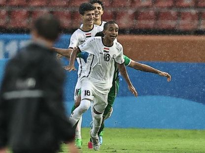فرحة لاعبي المنتخب اليمني بهدف في مرمى لاوس في كأس آسيا تحت 17 عاماً - AFC.com