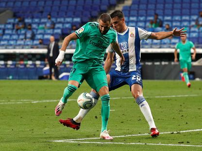 جانب من مباراة "ريال مدريد" و"إسبانيول" في الدوري الإسباني. - REUTERS