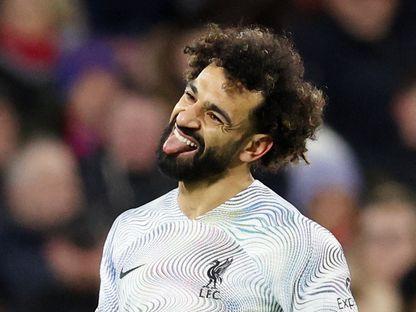 النجم المصري محمد صلاح في مباراة ليفربول وكريستال بالاس - 25 فبراير 2023 - Reuters