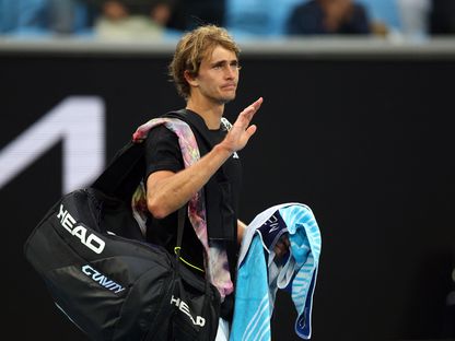 حسرة زفيريف بعد خروجه من بطولة أستراليا المفتوحة للتنس - 19 يناير 2023 - Reuters