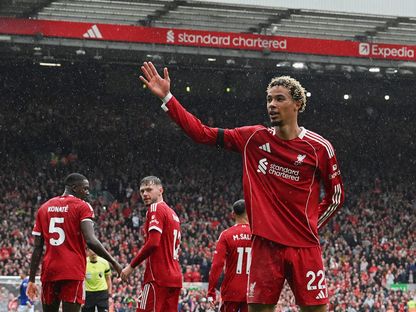 هوغو إيكيتيكي بعد تسجيله هدفاً لليفربول في مرمى إيفرتون - 20 سبتمبر 2025 - X/@LFC