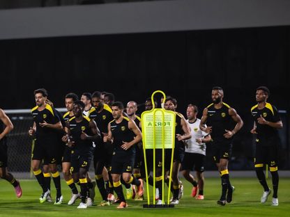 لاعبو الاتحاد السعودي خلال تدريب - 18 أكتوبر 2025 - X/@ittihad