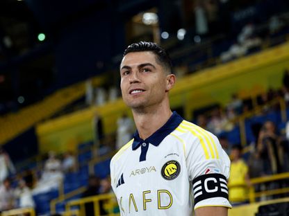 كريستيانو رونالدو نجم نادي النصر قبل مواجهة الخليج بالدوري السعودي - 21 ماي 2025 - Reuters