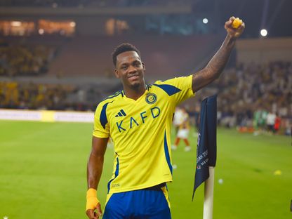 جون دوران لاعب النصر يحتفل بهدفه في شباك يوكوهاما إف مارينوس بدوري أبطال آسيا للنخبة - 26 أبريل 2025 - X/AlNassrFC