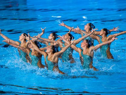 من مشاركة المنتخب الأميركي للرقص الإيقاعي في بطولة العالم 2024 - usaartisticswim