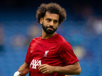 لاعب نادي ليفربول محمد صلاح قبل مباراة تشيلسي بالدوري الإنجليزي الممتاز - 13 أغسطس 2023  - Reuters