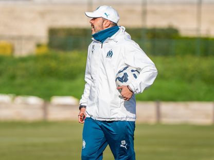 روبرتو دي زيربي مدرب أولمبيك مارسيليا خلال حصة تدريبية - 19 ديسمبر 2024 - X/@OM_Officiel