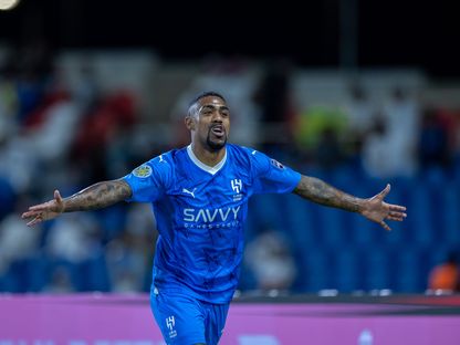لاعب الهلال مالكوم يحتفل بتسجيل هدف في مرمى الشباب بكأس الملك سلمان - 9 أغسطس 2023  - twitter/Alhilal_FC