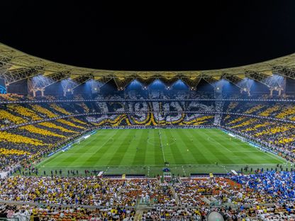 حضور جماهيري غفير في كلاسيكو الدوري السعودي بين الاتحاد والهلال في ملعب الإنماء - 24 أكتوبر 2025 - X/@SPL