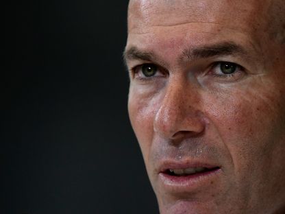 المدرب الفرنسي لريال مدريد الإسباني زين الدين زيدان - AFP