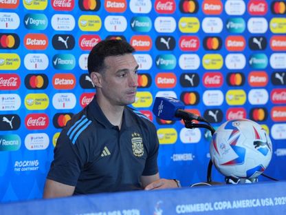 ليونيل سكالوني في مؤتمر صحفي بعد مباراة الأرجنتين ضد تشيلي في كوبا أميركا 2024 - Argentina/x