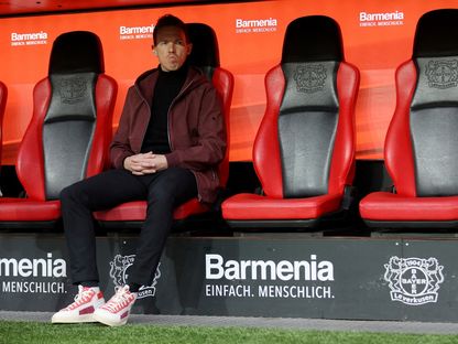 المدرب السابق لبايرن ميونيخ يوليان ناغلسمان قبل المباراة ضد باير ليفركوزن في الدوري الألماني - 19 مارس 2023 - Reuters 