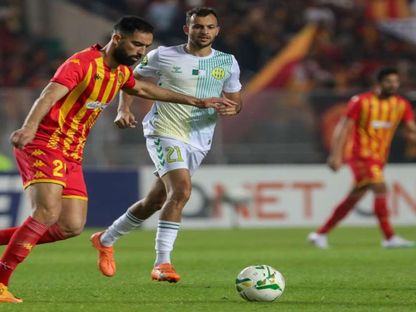 ياسين مرياح خلال مباراة الترجي الرياضي التونسي وشبيبة القبائل بدوري أبطال إفريقيا - 29 أبريل 2023  - twitter/@CAFCLCC_ar