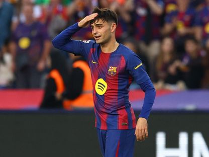 بيدري غونزاليس من مباراة برشلونة وجيرونا بالدوري الإسباني - 18 أكتوبر 2025 - Reuters