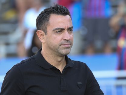 تشافي هيرنانديز مدرب برشلونة الإسباني في مباراة فريقه أمام يوفنتوس - 27 يوليو 2022 - Reuters