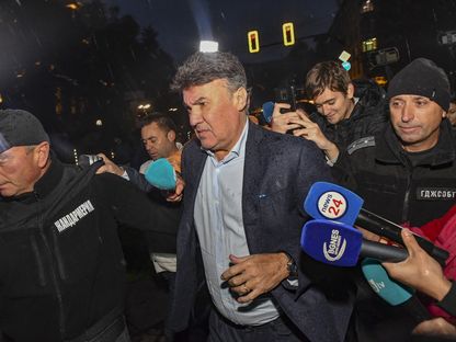 بوريسلاف ميخايلوف المستقيل من رئاسة الاتحاد البلغاري لكرة القدم - AFP