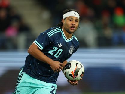 سيرج غنابري خلال مباراة سويسرا وألمانيا الودية - 27 مارس 2026 - Reuters