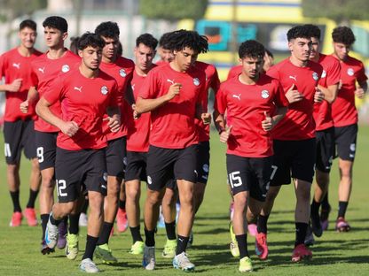 لاعبو منتخب مصر في أخر حصة تدريبية عشية مواجهة تنزانيا بكأس إفريقيا تحت 20 عاماً - 8 أبريل 2025 - FB/@EFA