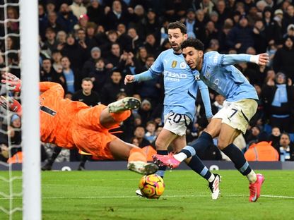 عمر مرموش في مباراة مانشستر سيتي وتشيلسي في الدوري الإنجليزي 25-1-2025 - Reuters