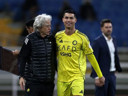 رونالدو قائد النصر والمدرب جورجي جيسوس أمام الخلود - 30 يناير 2026 - Reuters