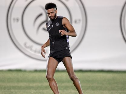 علي البليهي مدافع الشباب في تدريبات فريقه - 26 أبريل 2026 - x@AlShababSaudiFC