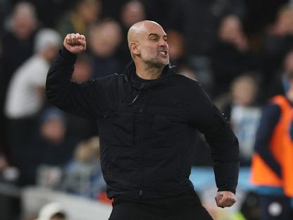 مدرب مانشستر سيتي بيب غوارديولا خلال مباراة ضد ليفربول - 8 فبراير 2026 - REUTERS