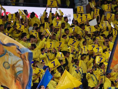 جمهور النصر يدعم كريستيانو رونالدو الغائب عن لقاء الاتحاد في دوري روشن - 6 فبراير 2026 - X@AlNassrFC