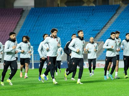 خلال تدريب للأهلي المصري - 14 مارس 2026 - X/@AlAhly