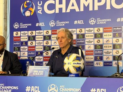 البرتغالي جورجي جيسوس مدرب نادي الهلال في مؤتمر صحفي - 6 نوفمبر 2023 - twitter/aawsat_spt