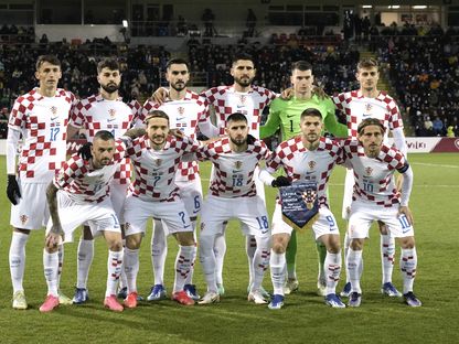 منتخب كرواتيا قبل مواجهة لاتفيا في تصفيات كأس أمم أوروبا - 18 نوفمبر 2023 - Reuters
