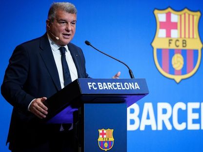 جوان لابورتا أثناء جمعية عامة لبرشلونة - 21 أكتوبر 2023 - X/@FCBarcelona_es