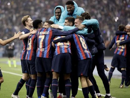 برشلونة يُتوج بأول كأس للسوبر الإسباني في نظامه الجديد، نسخة 2022 في يناير 2023 بالسعودية - ٍReuters