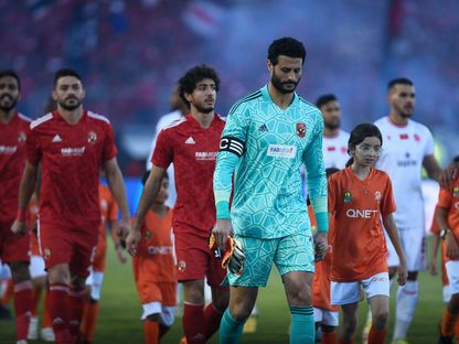 من دخول لاعبي الأهلي المصري لملعب المركب الرياضي محمد الخامسفي نهائي دوري أبطال إفريقيا ضد الوداد - 11 يونيو 2023 - twitter/AlAhly