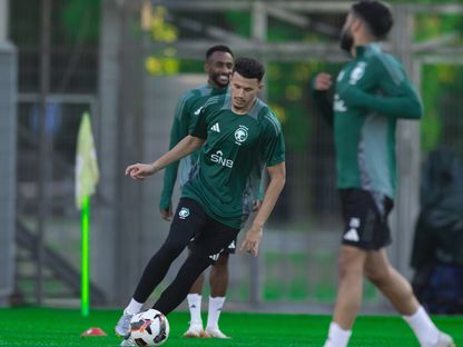 خلال تدريب لمنتخب السعودية قبل مباراة ودية ضد منتخب التشيك - 7 سبتمبر 2025 - X/@SaudiNT