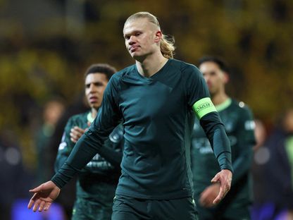 إيرلينغ هالاند محبطاً بعد هزيمة مانشستر سيتي أمام بودو/غليمت في دوري أبطال أوروبا - 20 يناير 2026 - Action Images via Reuters