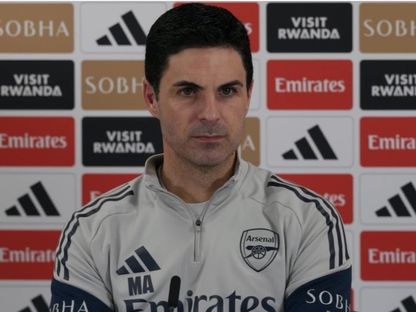 مدرب أرسنال ميكيل أرتينا خلال المؤتمر الصحفي قبل مباراة برينتفورد في الدوري الإنجليزي الممتاز - 11 فبراير 2026 - www.arsenal.com