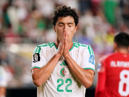 حسرة إبراهيم مازة لاعب الجزائر على ضياع فرصة أمام الأردن بكأس العالم - 23 يونيو 2026 - Reuters
