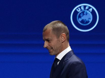 ألكسندر تشيفرين رئيس الاتحاد الأوروبي لكرة القدم - 30 أغسطس 2023 - Reuters