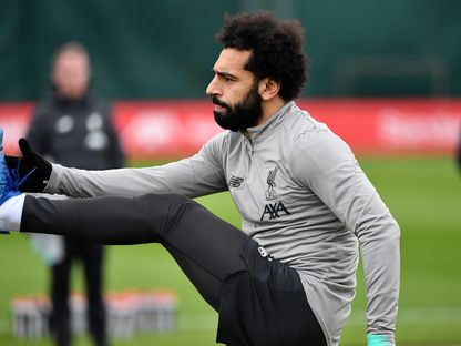 محمد صلاح في تدريبات "ليفربول" - AFP