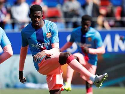 مهاجم فريق برشلونة الإسباني عثمان ديمبلي - REUTERS