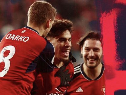 عبد الصمد الزلزولي يسجل هدف فوز أوساسونا على إشبيلية في ربع نهائي كأس ملك إسبانيا 2023 - ُTwitter/@Osasuna_en