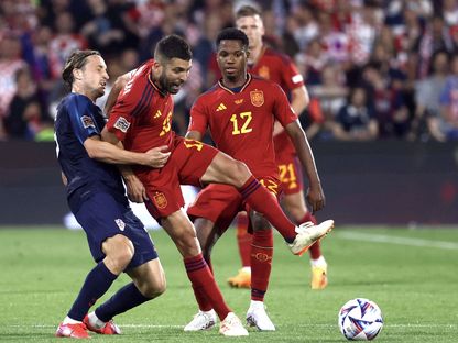 نهائي دوري الأمم الأوروبية 2023 بين إسبانيا وكرواتيا - Reuters