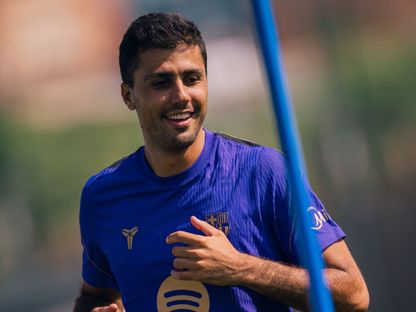 رودري خلال تدريبات برشلونة - 23 أغسطس 2026 - X/FCBarcelona_es