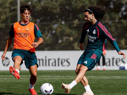 مارك كوكوريا وأردا غولر خلال تدريبات ريال مدريد - 25 أغسطس 2026 - X/realmadrid