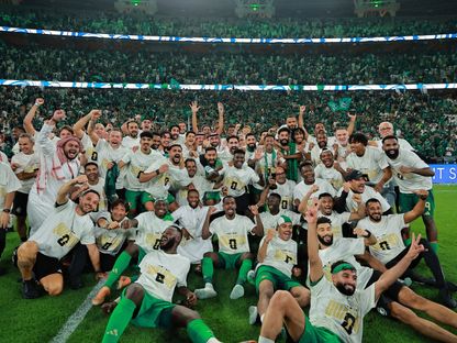 احتفال منتخب السعودية بالتأهل إلى كأس العالم 2026 - 14 أكتوبر 2025 - Reuters