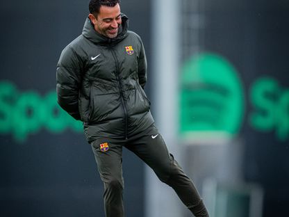 تشافي هيرنانديز في تجربته كمدرب مع برشلونة - 28 أبريل 2024 - X/FCBarcelona_es