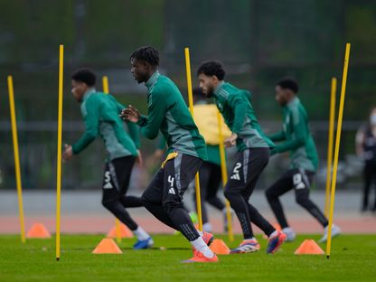 لاعبو منتخب السعودية تحت 20 عاماً في التدريبات - 11 فبراير 2025 - X/SaudiNT