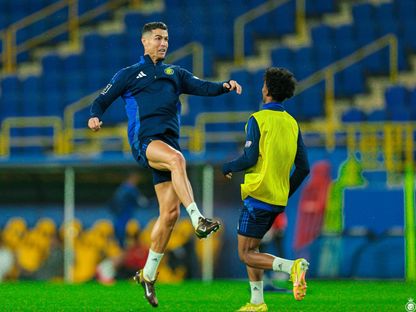 النجم البرتغالي كريستيانو رونالدو قائد فريق النصر السعودي في التدريبات - 6 مارس 2025 - X/AlNassrFC